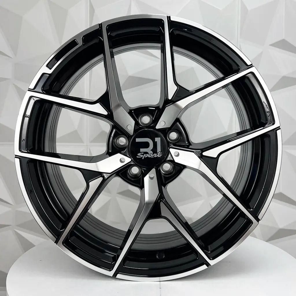 RIN 19X8.5 5-112 R1 SPORT MH055 BLACK MACHINE FACE ET40 CB66.6